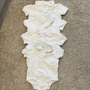 Ralph Lauren Classic White Kids One Piece, Set of 4